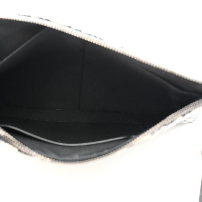 Christian Dior Oblique Pouch Wristlet Blue 5 of 8