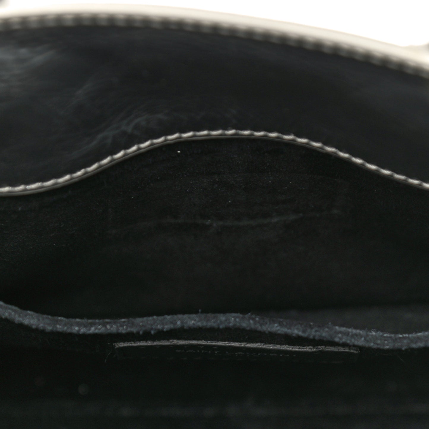 Metallic Crinkled Calfskin Nano Supple Sac De Jour Silver