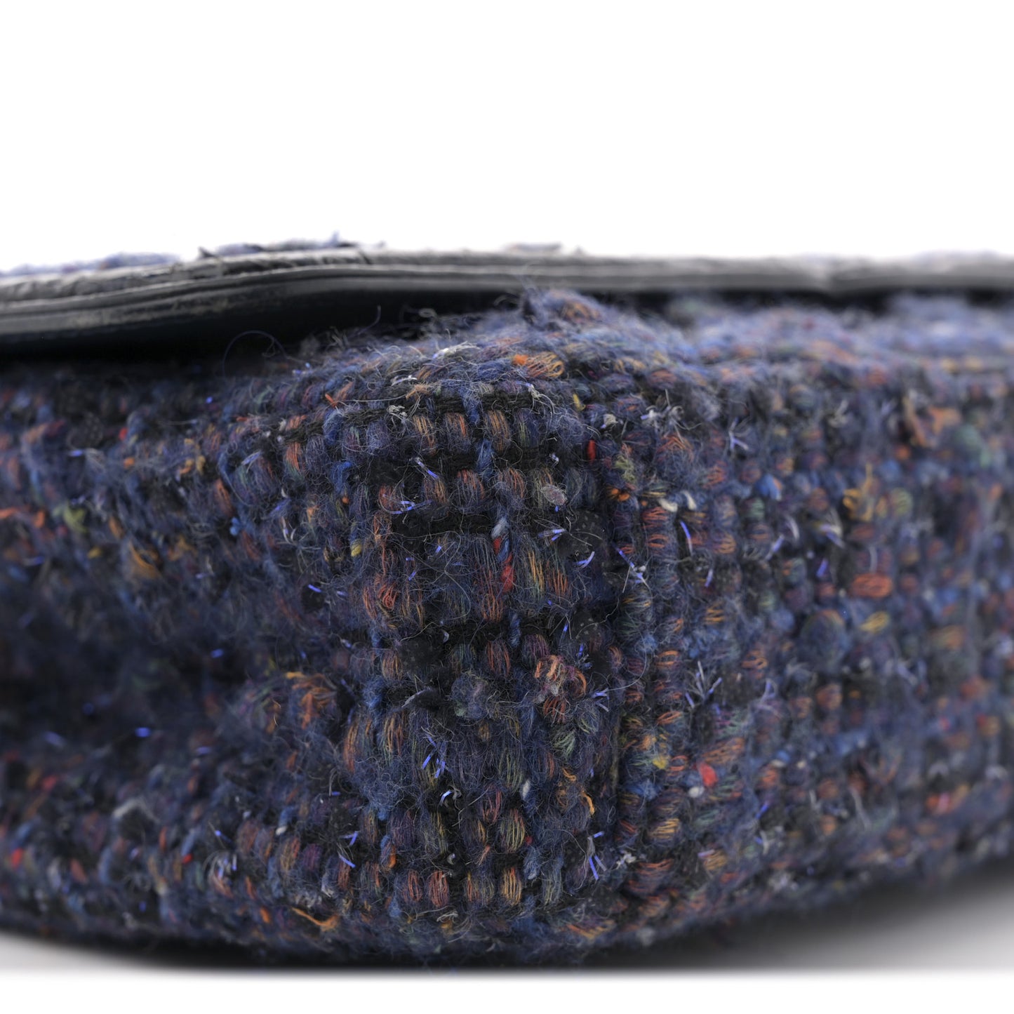 Tweed Watersnake Quilted Medium CC Filigree Flap Blue