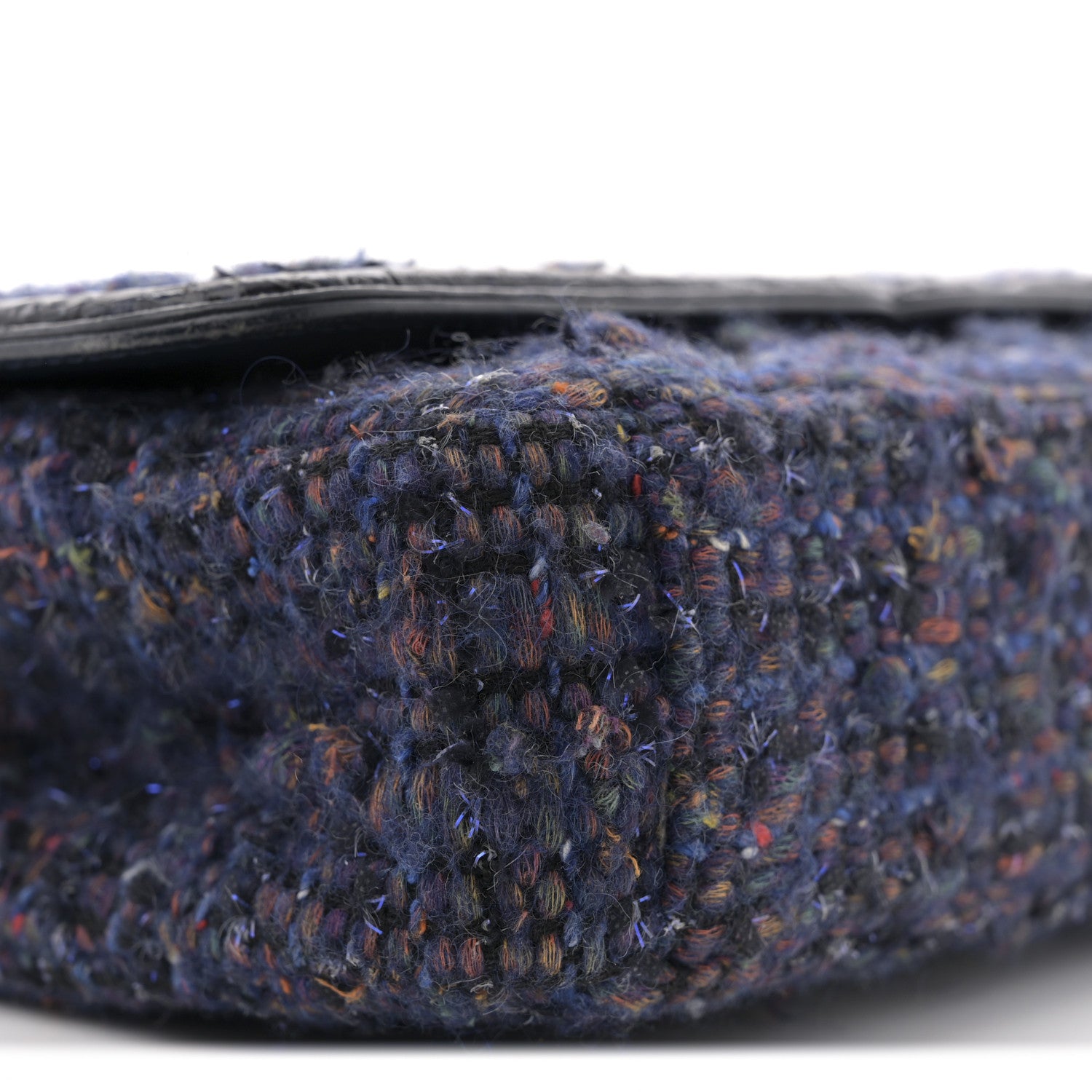 Chanel Tweed Watersnake Quilted Medium CC Filigree Flap Blue 9 of 11