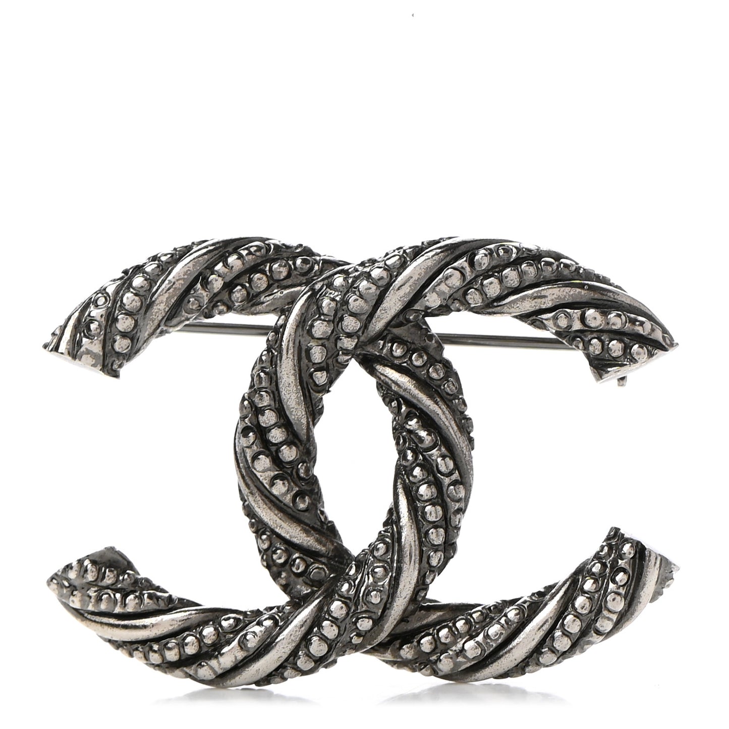 Ruthenium Twisted CC Brooch