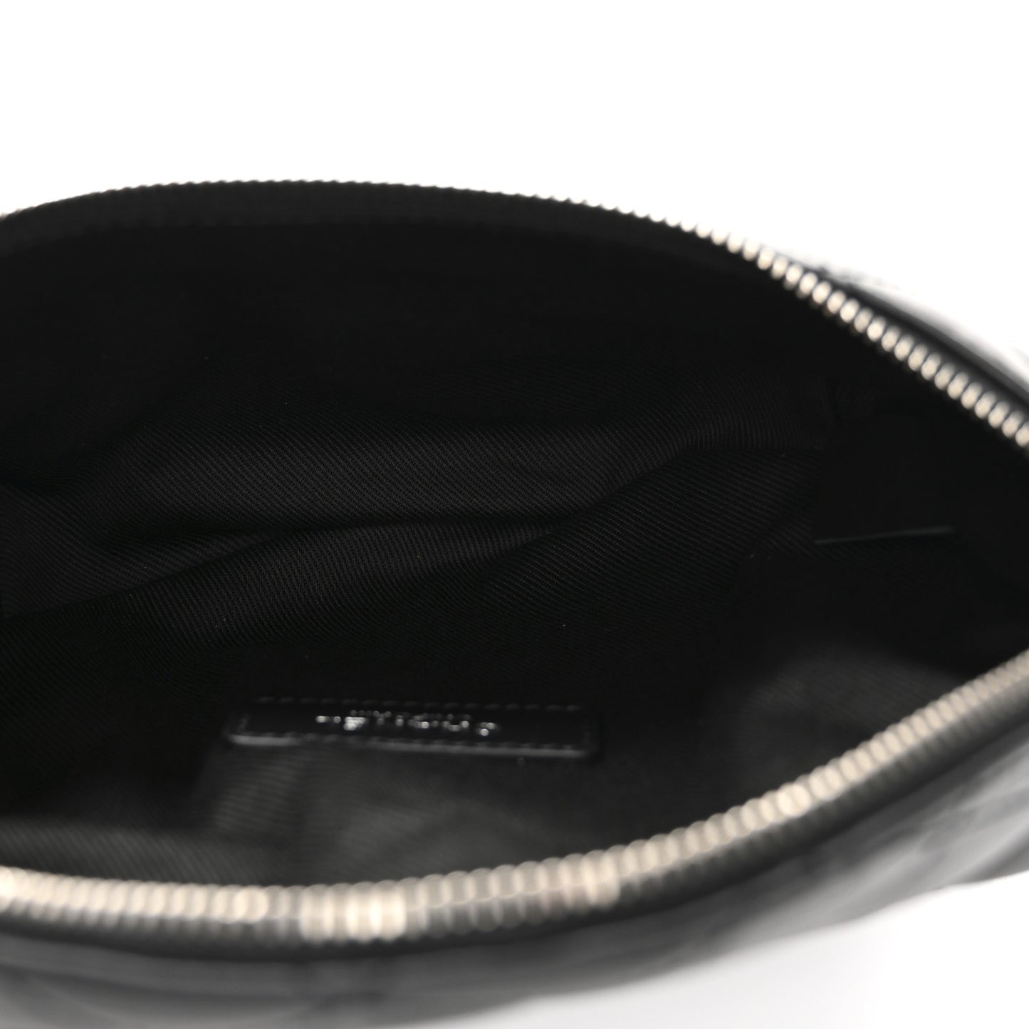 Calfskin Quilted Waist Belt Bag Black