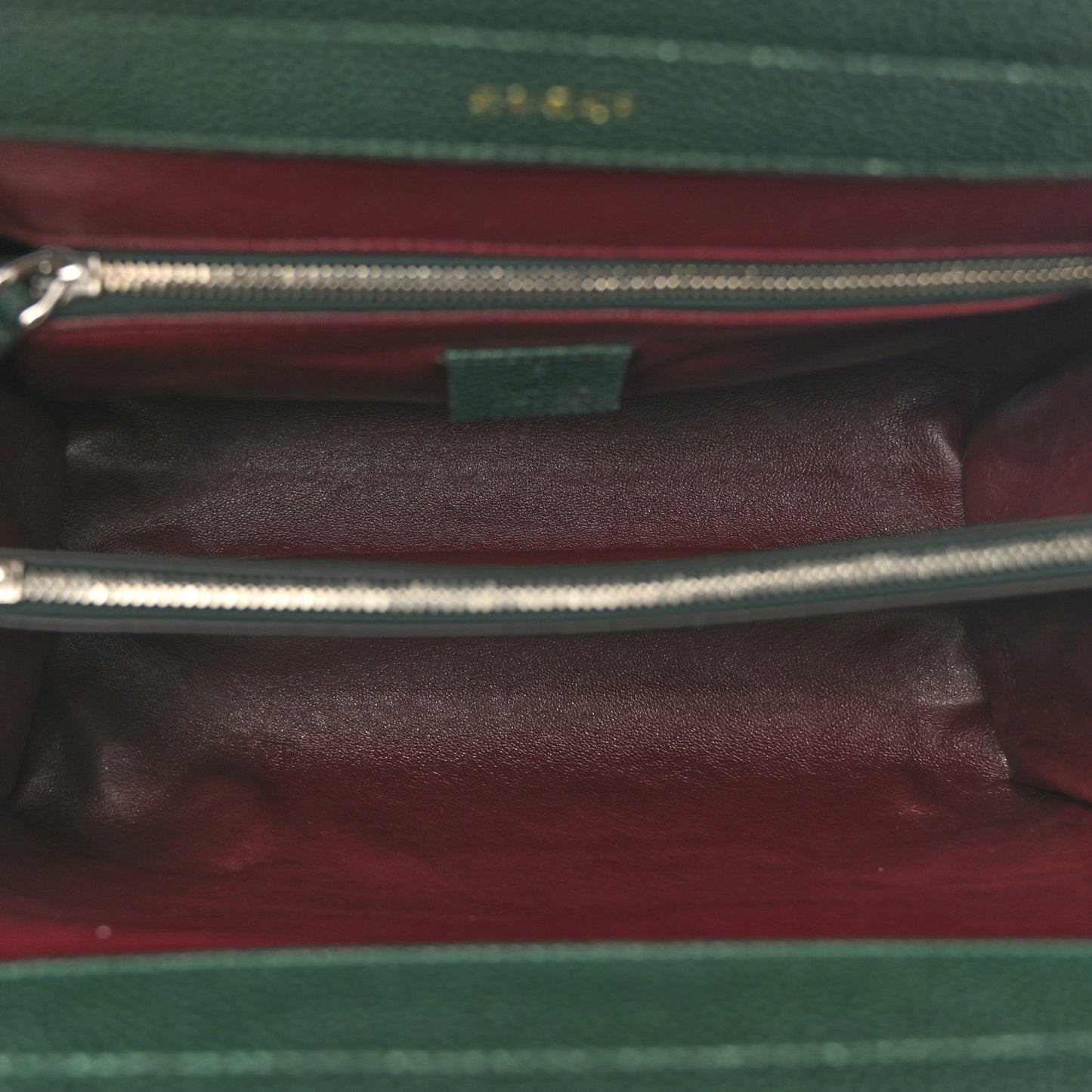 Grainy Calfskin Small Zumi Top Handle Bag Vintage Green