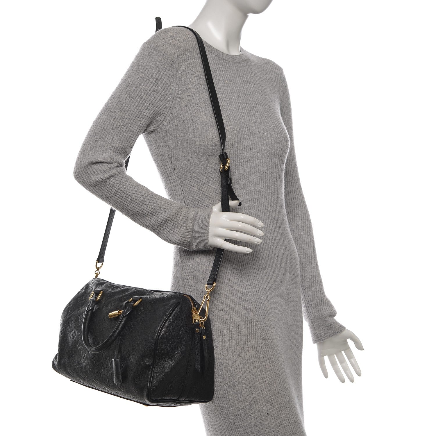 Louis Vuitton Empreinte Speedy Bandouliere 30 Black 2 of 6