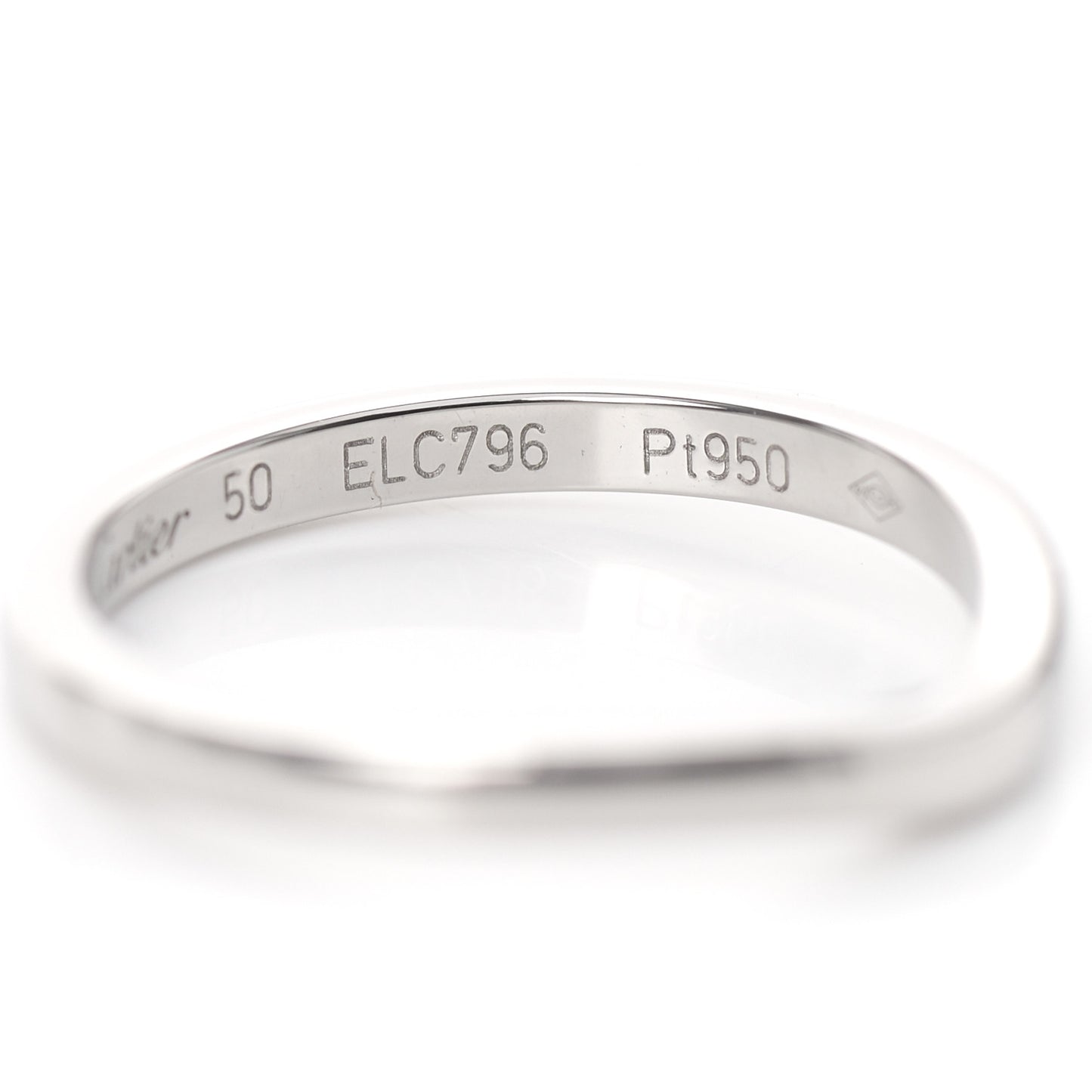 Platinum Ballerine Wedding Band Ring 50 5.25