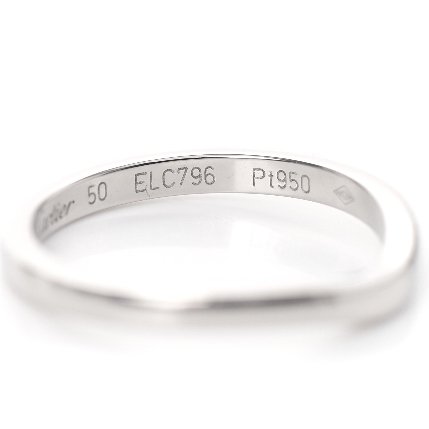 Cartier Platinum Ballerine Wedding Band Ring 50 5.25 5 of 6