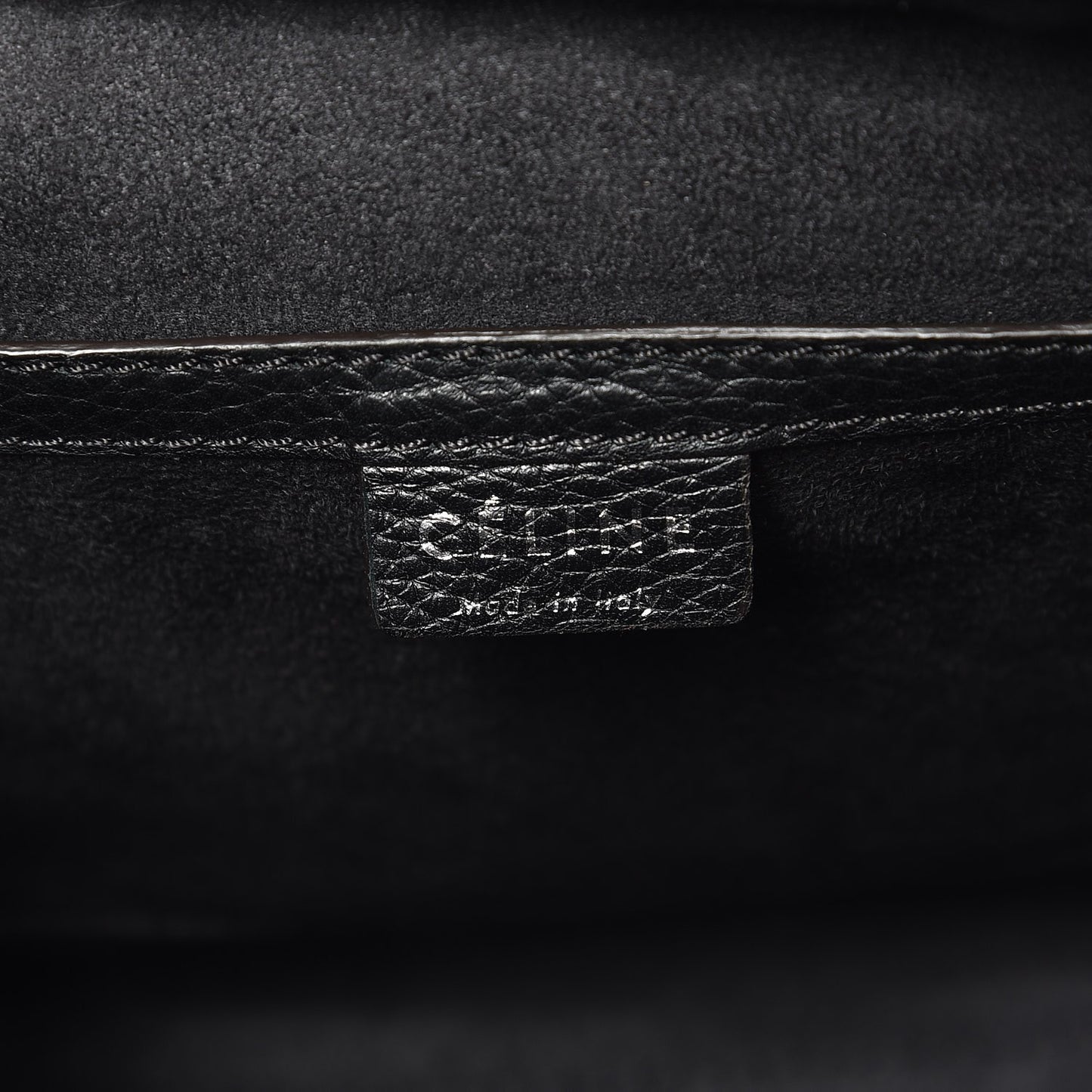 Drummed Calfskin Nano Luggage Black