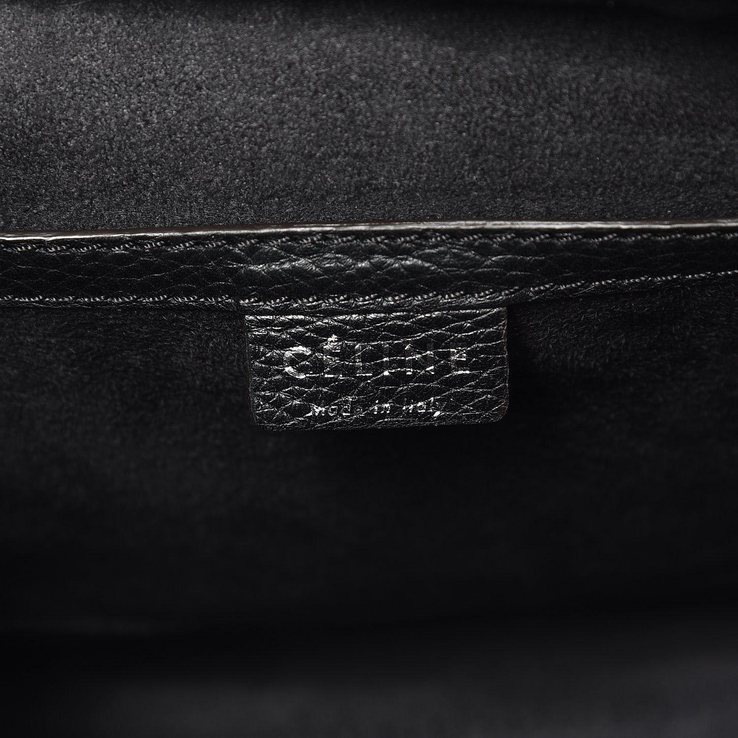 Celine Drummed Calfskin Nano Luggage Black 7 of 7