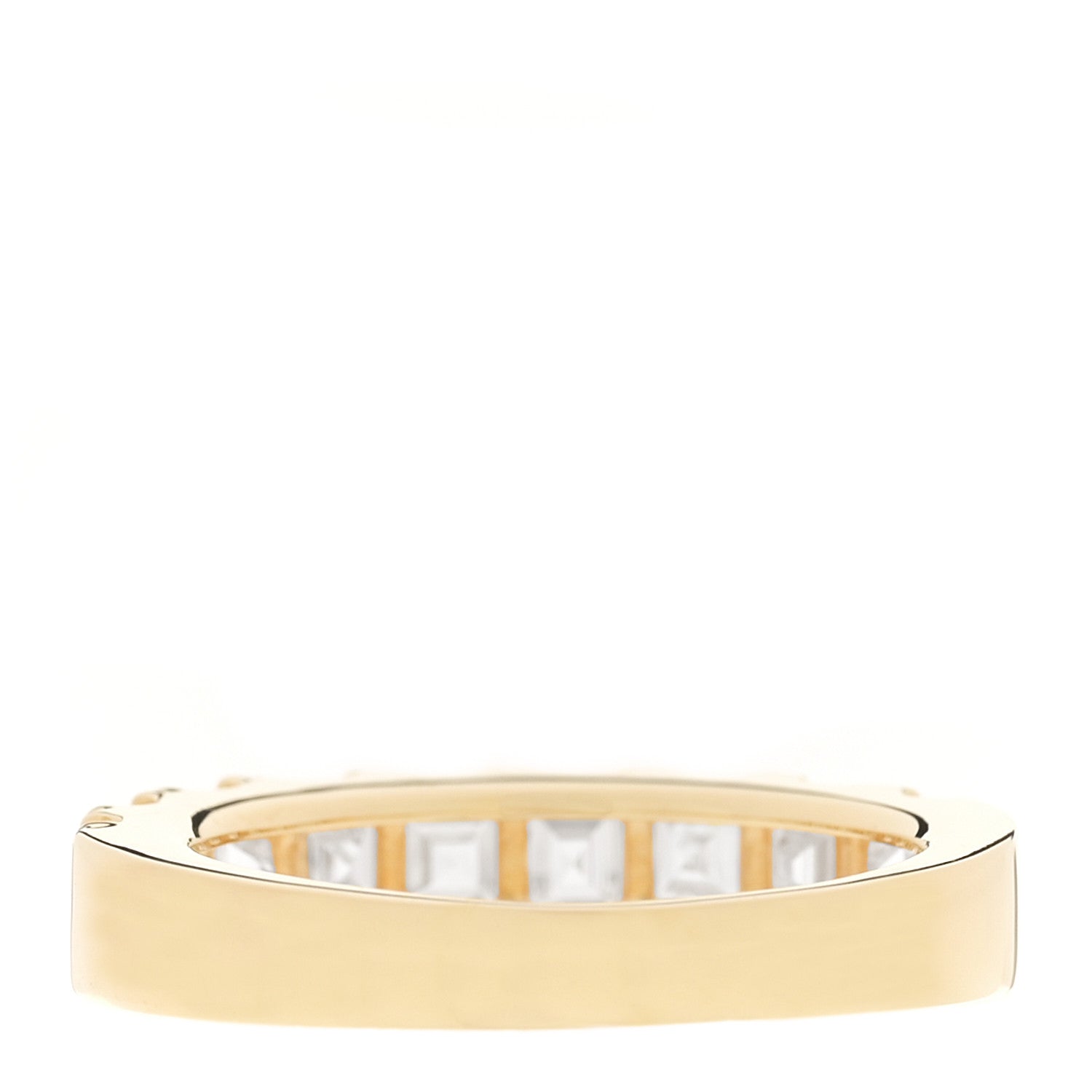 Parker & West by FASHIONPHILE 18K Yellow Gold Diamond 2.00ctw Square Emerald Cut Half Eternity Band Ring 52 6 3 of 4