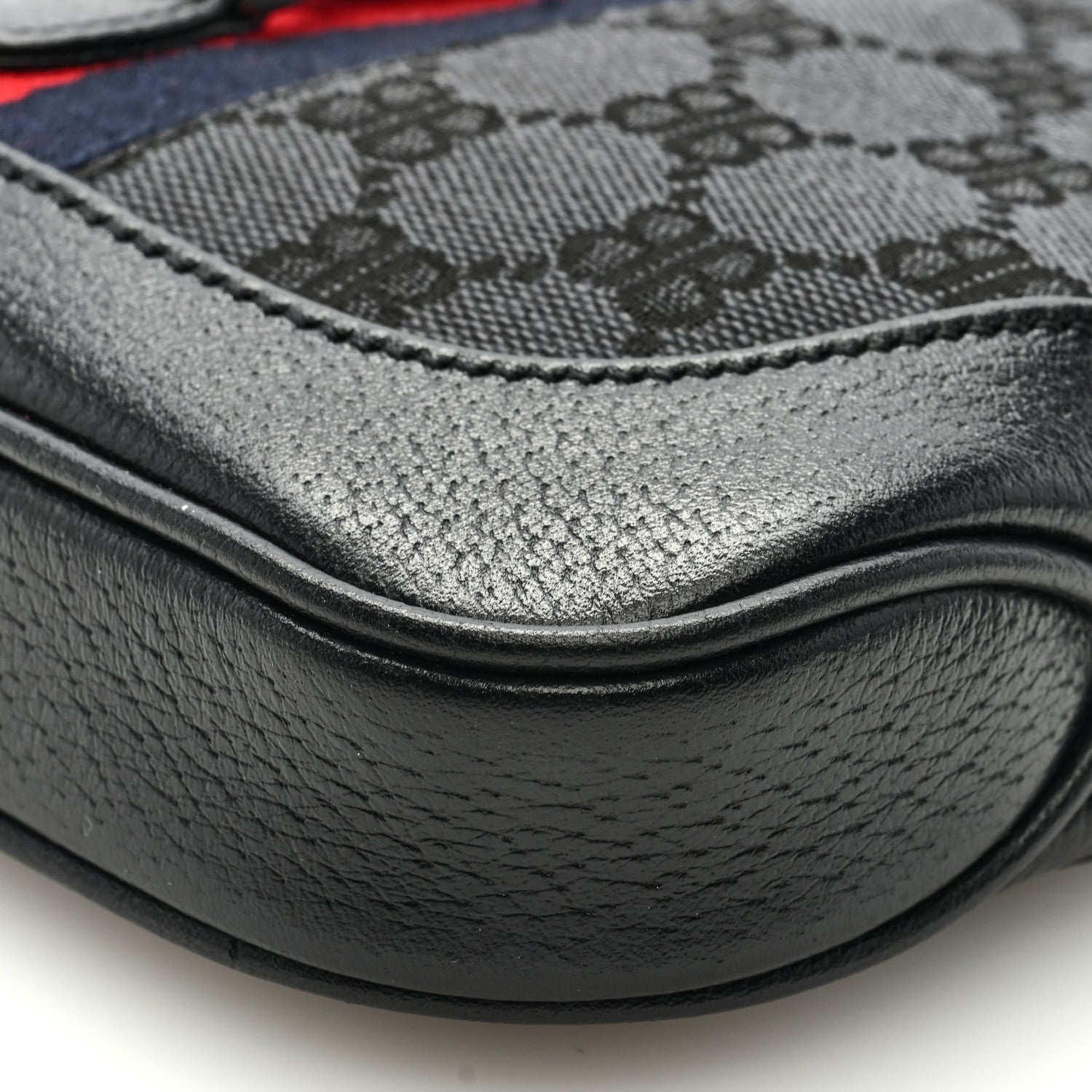 Gucci X BALENCIAGA BB Monogram Calfskin Web Mini Jackie 1961 Hobo Black 8 of 8