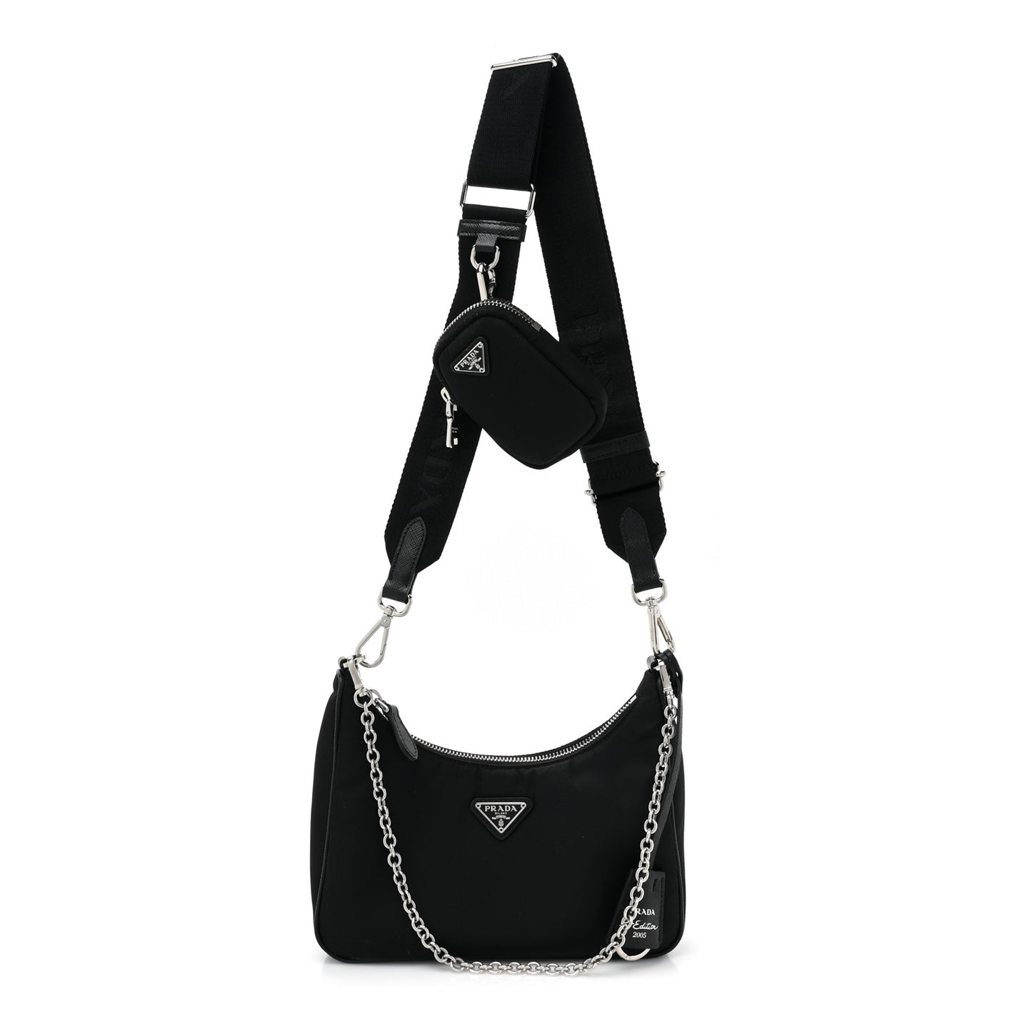 Nylon Re-Edition 2005 Shoulder Bag Black