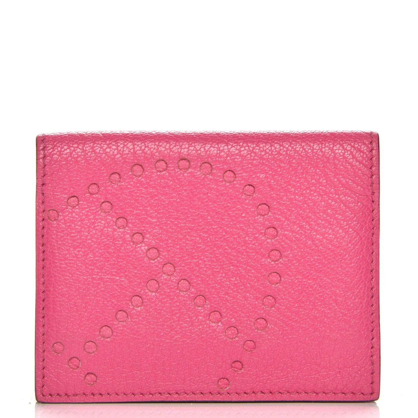 Chevre Mysore Evelyne Card Wallet Rose Tyrien