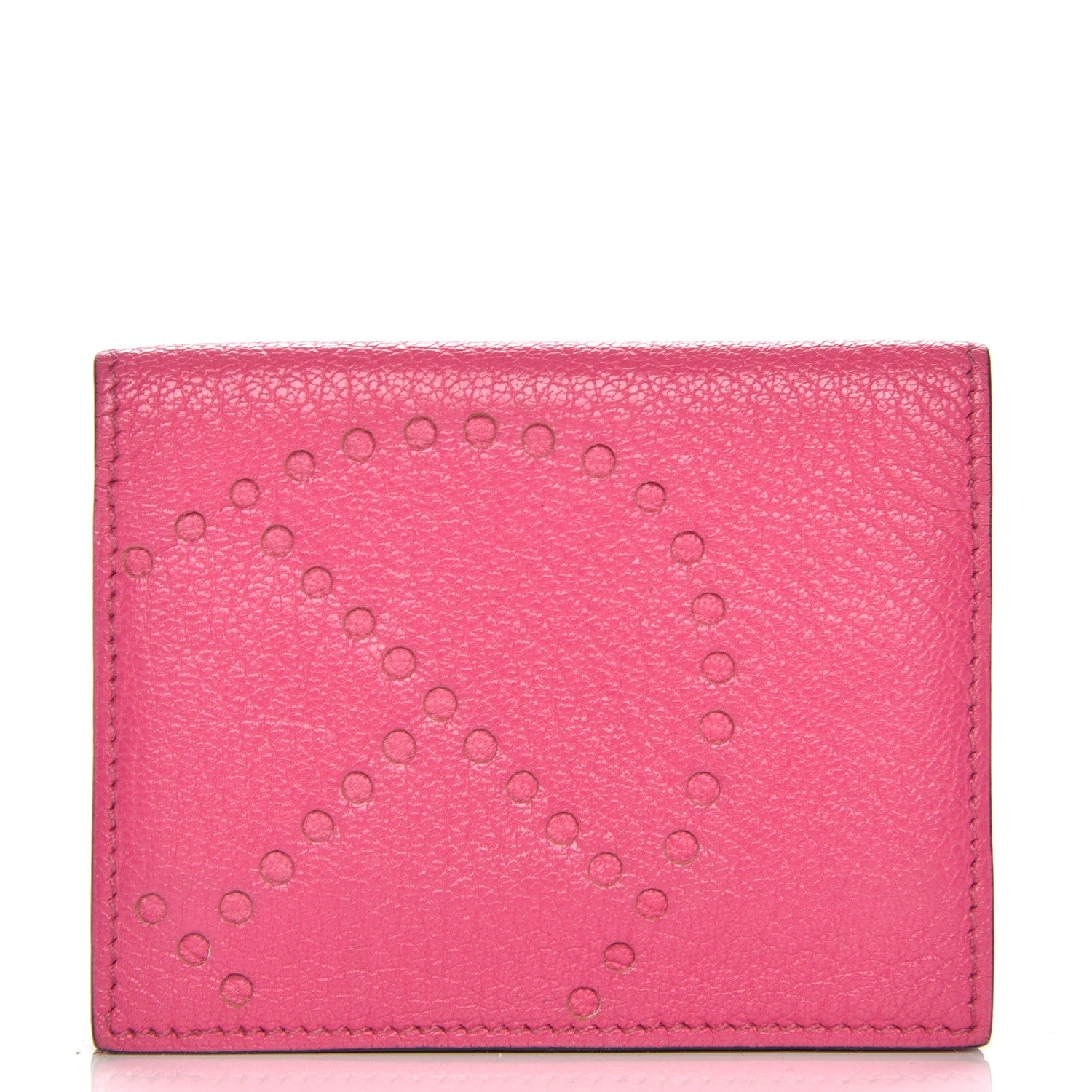 Hermes Chevre Mysore Evelyne Card Wallet Rose Tyrien 1 of 7