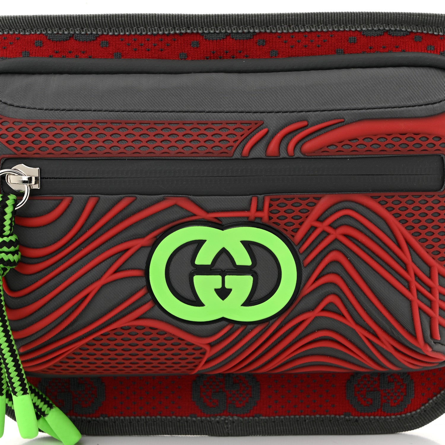 Gucci Jersey GG Monogram All Over Sporty Belt Bag Red Multicolor 8 of 10