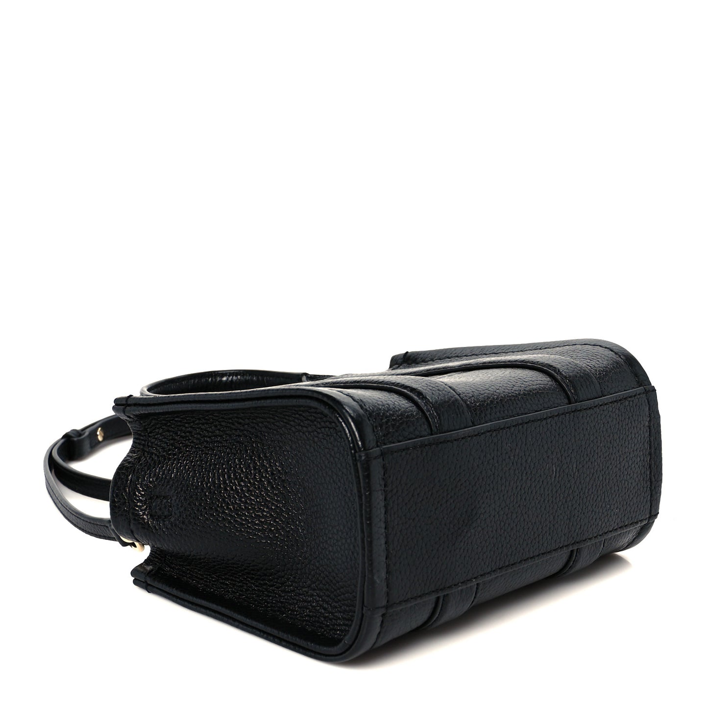 Grained Calfskin Micro The Tote Bag Black