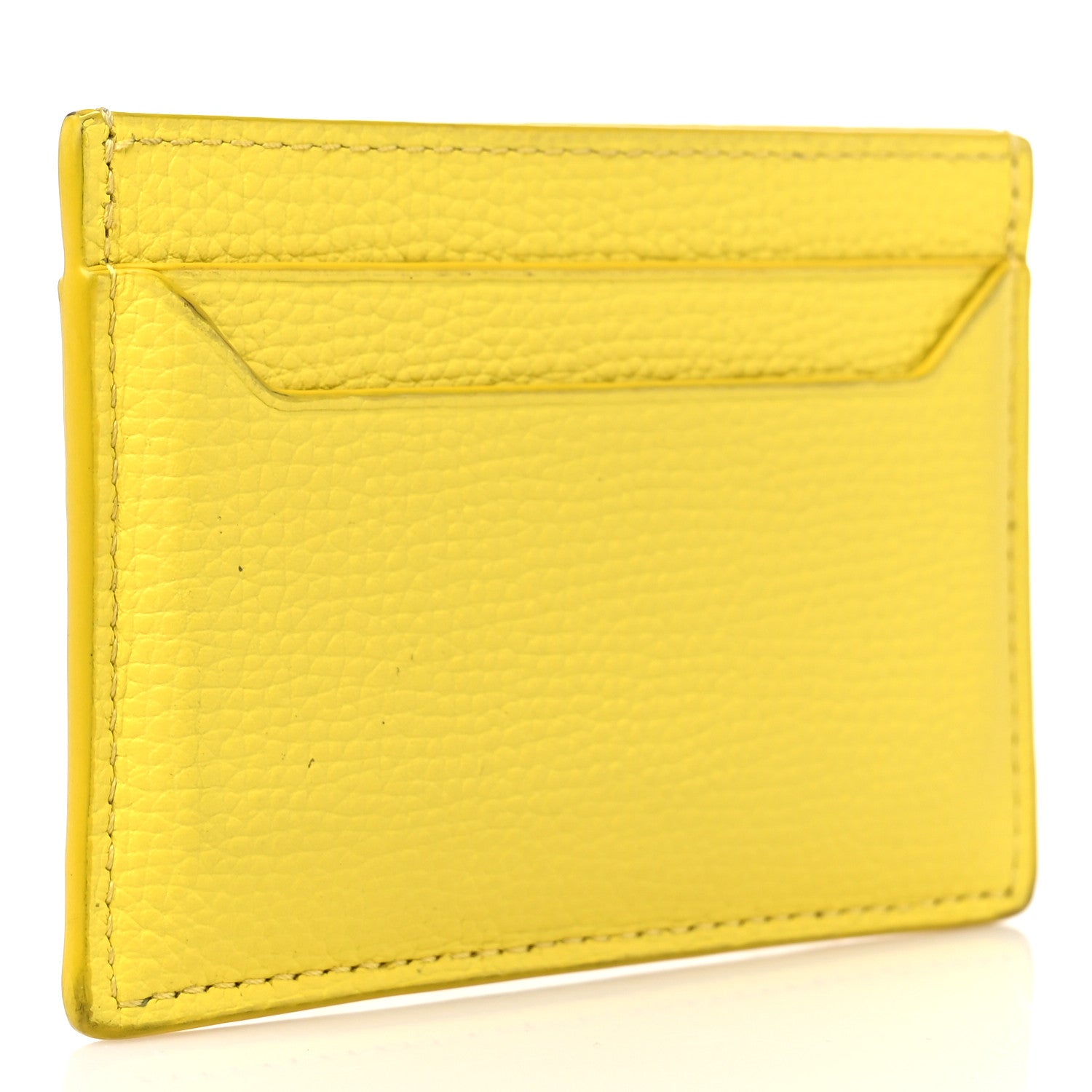Loewe Soft Grained Calfskin Anagram Card Holder Lemon 3 of 11