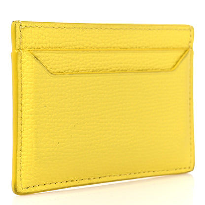 Loewe Soft Grained Calfskin Anagram Card Holder Lemon 3 of 11