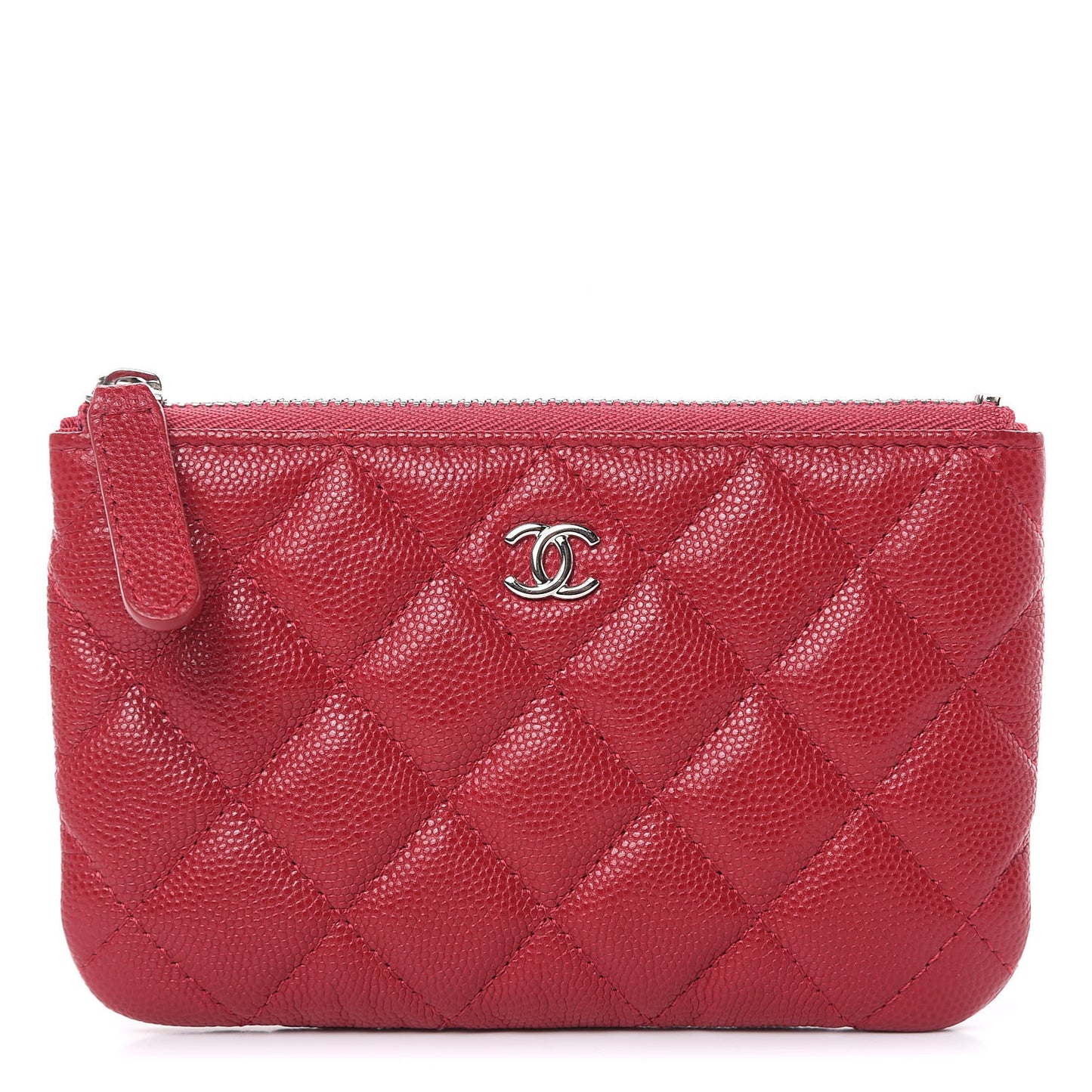 Caviar Quilted Small Cosmetic Case Pink
