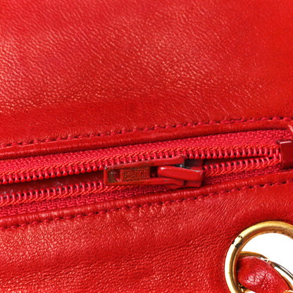 Chanel Lambskin Quilted Small Double Flap Red 12 of 16