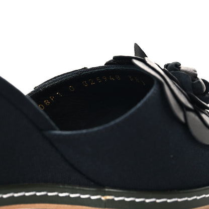 Chanel Canvas Camellia Wedge Sandals 38.5 Black 38.5 Black 7 of 11