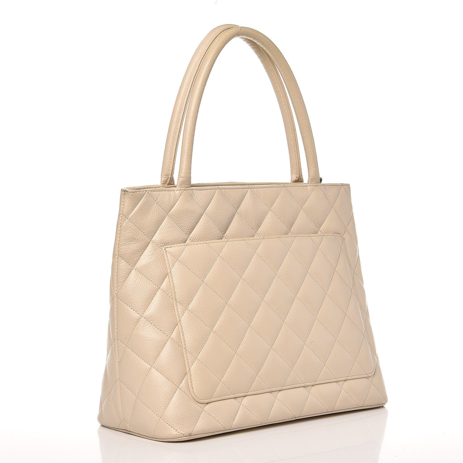 Chanel Caviar Quilted Medallion Tote Light Beige 3 of 12