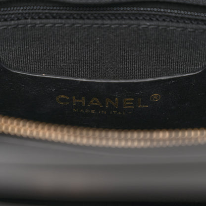 Chanel Aged Calfskin Quilted Small Graphic Catch Shopping Bag Black 6 of 10