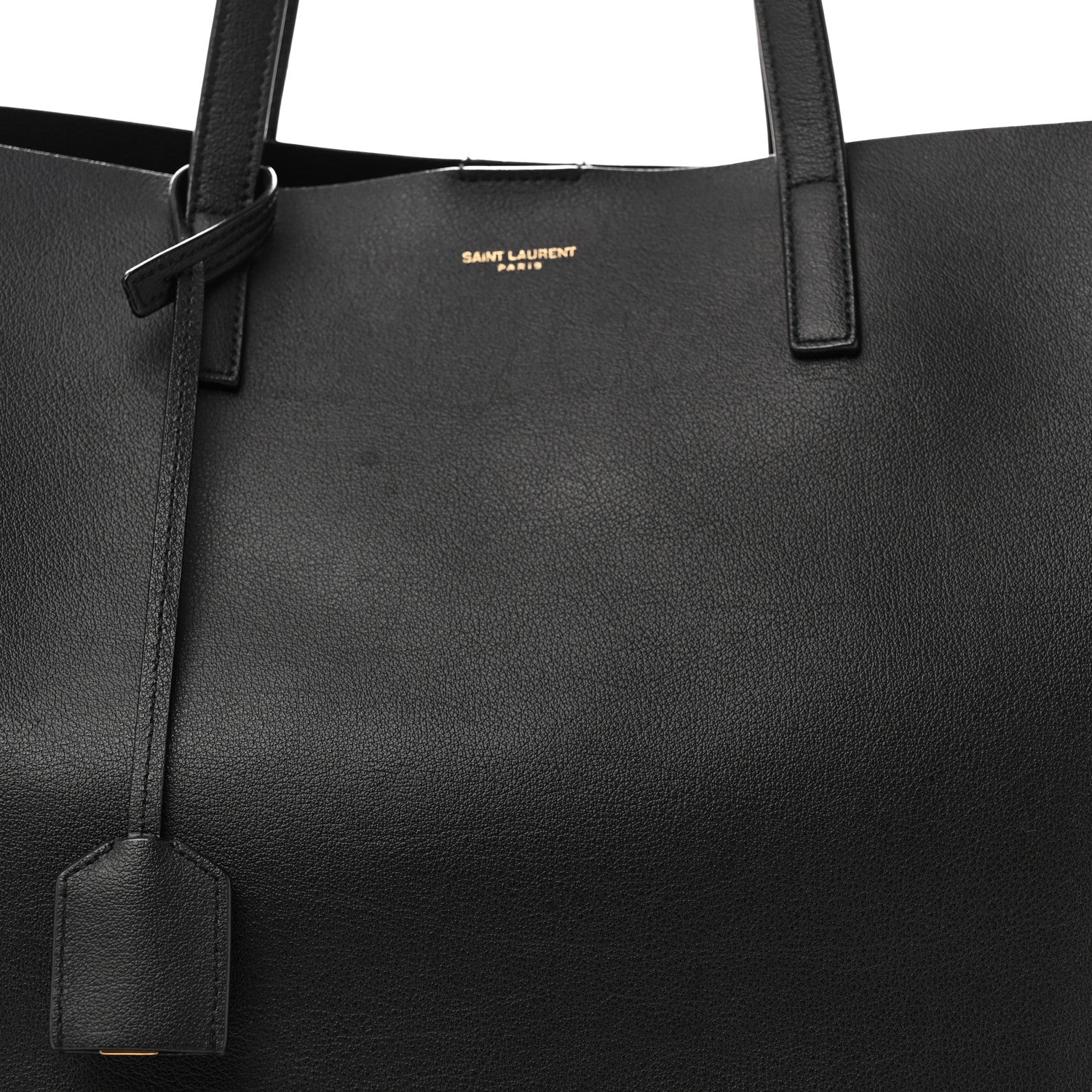 Saint Laurent Calfskin Large Shopping Tote Black 9 of 13