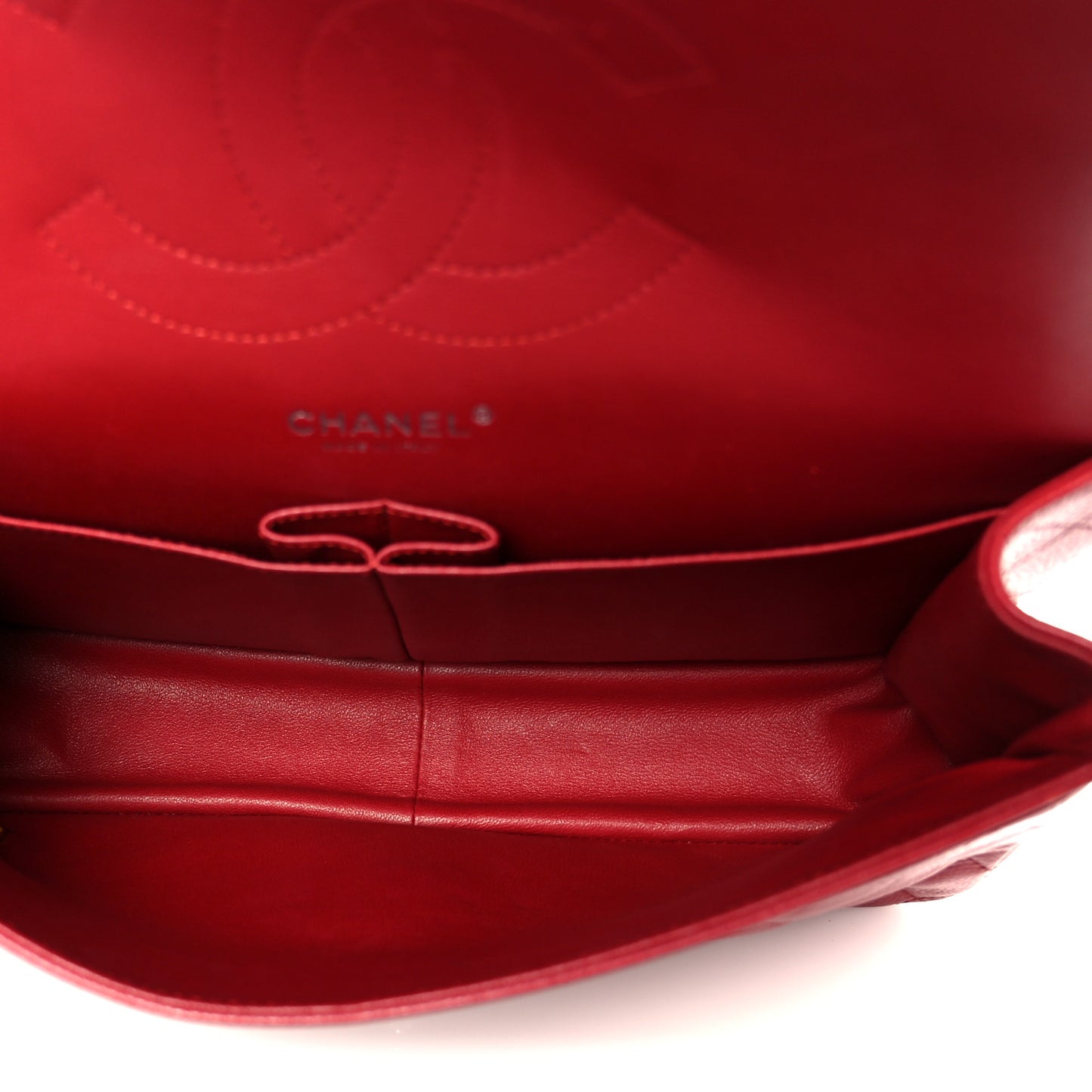 Caviar Quilted Jumbo Double Flap Red