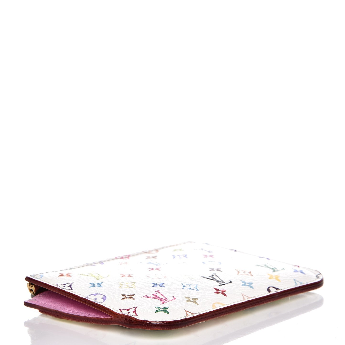 Monogram Multicolor Key Pouch White Litchi