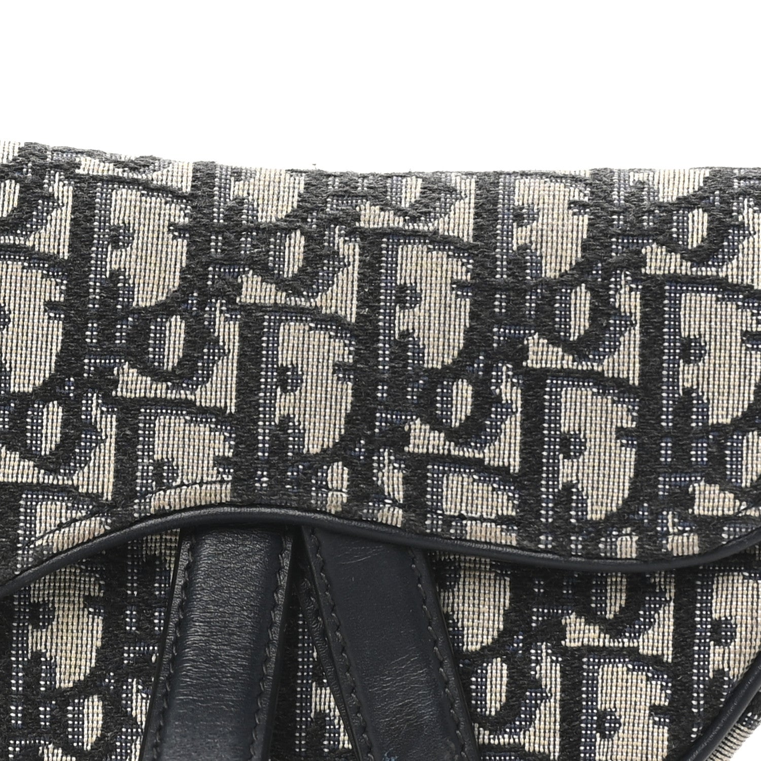Christian Dior Oblique Mini Saddle Bag Blue 8 of 11