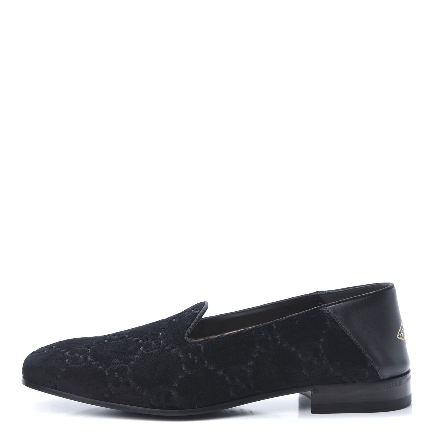Velvet GG Monogram Mens Loafers 8.5 Black