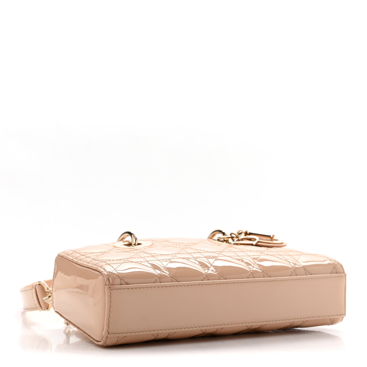 Patent Cannage Small Lady D-Joy Beige