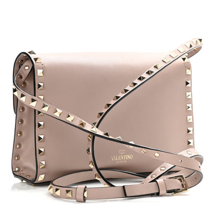 Valentino Garavani Vitello Medium Rockstud Flip Lock Crossbody Bag Poudre 3 of 13