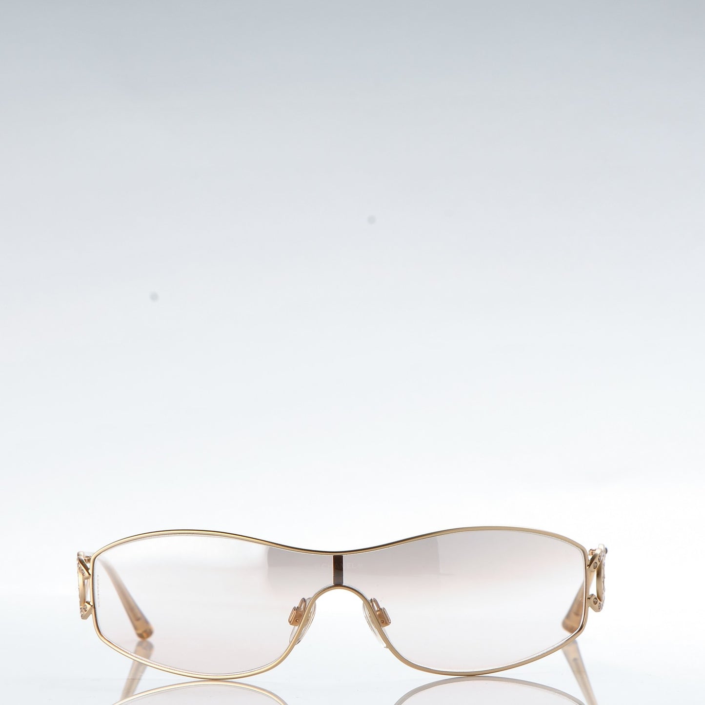 Crystal CC Logo Sunglasses 4073-B Gold