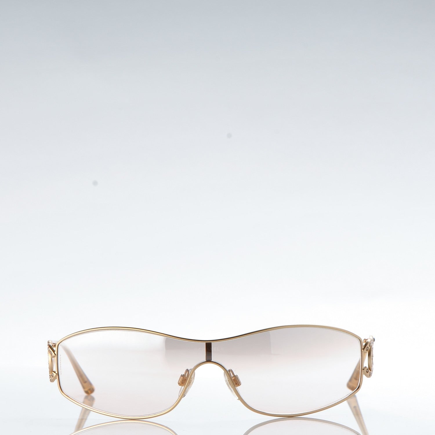 Chanel Crystal CC Logo Sunglasses 4073-B Gold 2 of 7