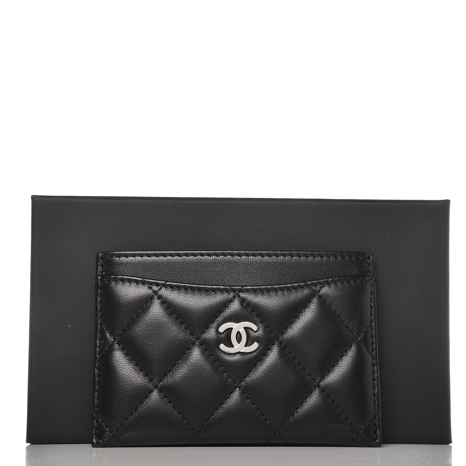 Chanel Lambskin Quilted Card Holder Black 8 of 8
