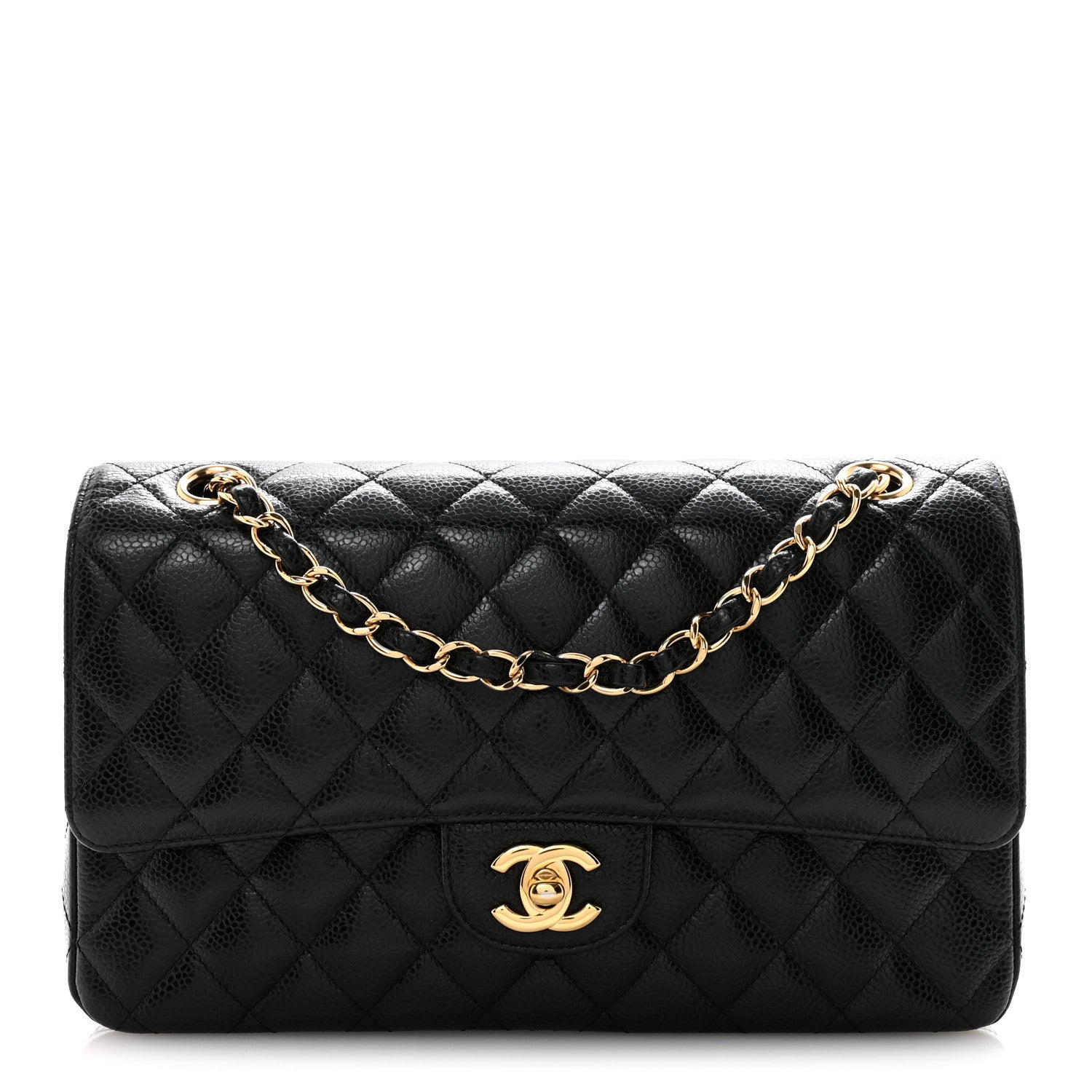 Chanel Caviar Quilted Medium Double Flap Black 1 of 13