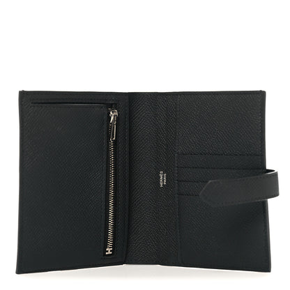 Hermes Epsom Bearn Compact Wallet Black 5 of 8