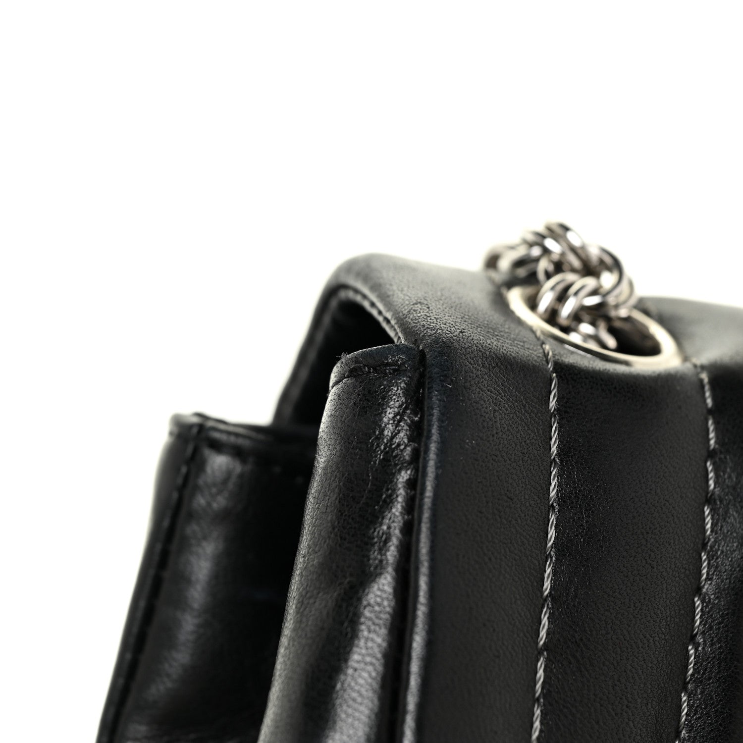 Chanel Lambskin Vertical Quilted Medium Single Flap Black 20 of 23
