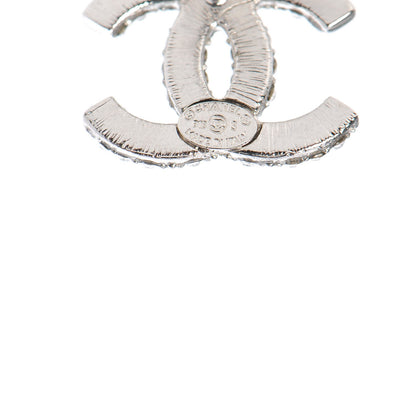 Chanel Crystal CC Earrings Silver 5 of 5