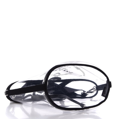 Prada Plexiglass Canapa Small Shopper Tote Black 5 of 7