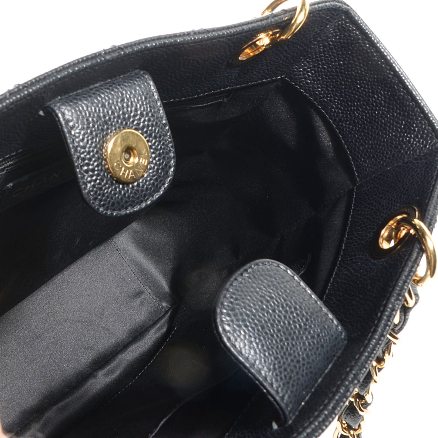 Caviar Petit Shopping Tote PST Black