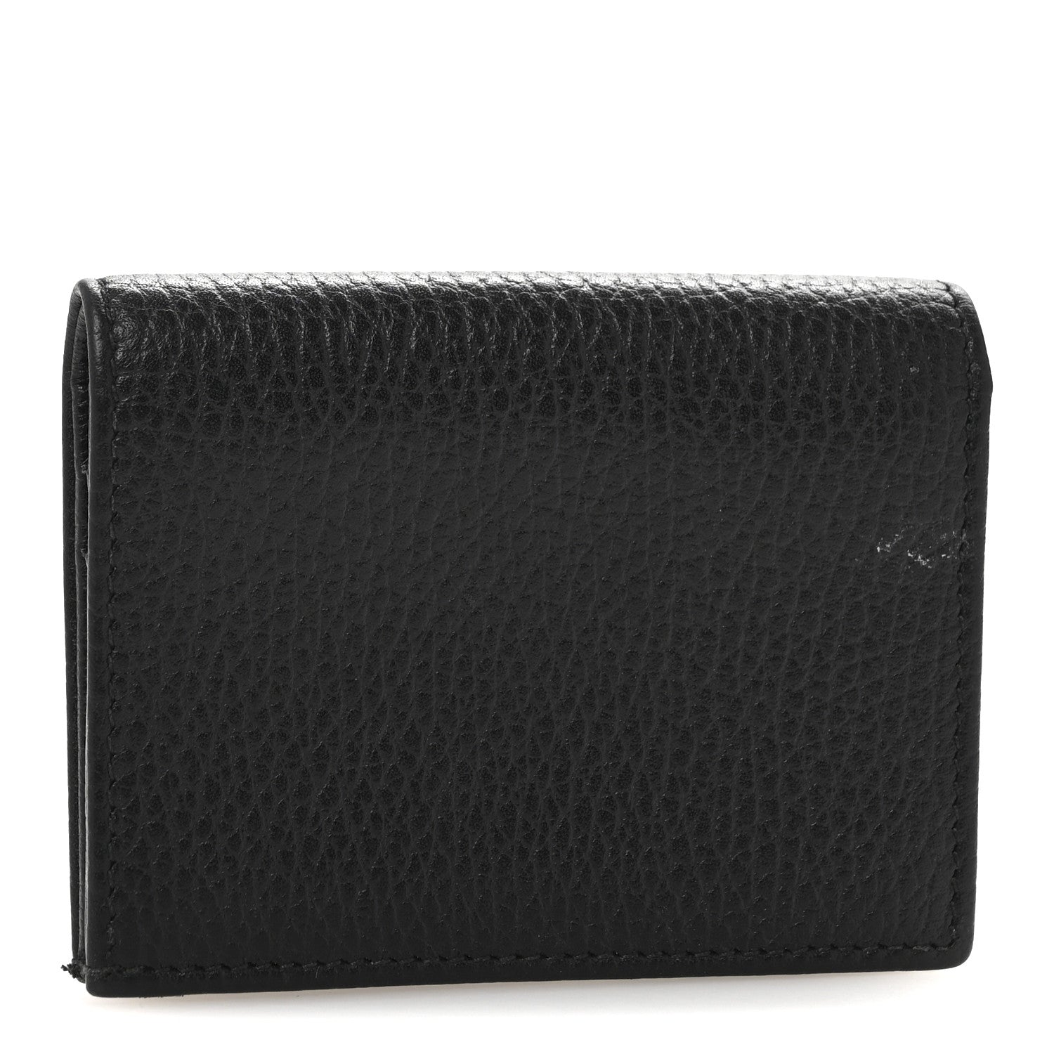 Gucci Pebbled Calfskin Butterfly Card Case Black 3 of 10
