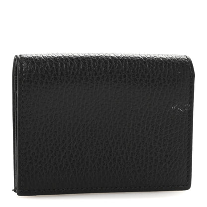 Gucci Pebbled Calfskin Butterfly Card Case Black 3 of 10