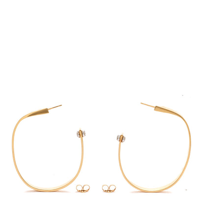 Louis Vuitton Metal Nanogram Hoop Earrings Gold 3 of 6