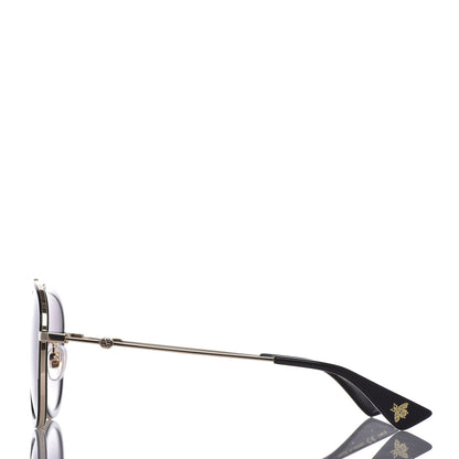 Gucci Aviator Sunglasses GG0062S Black White 3 of 7