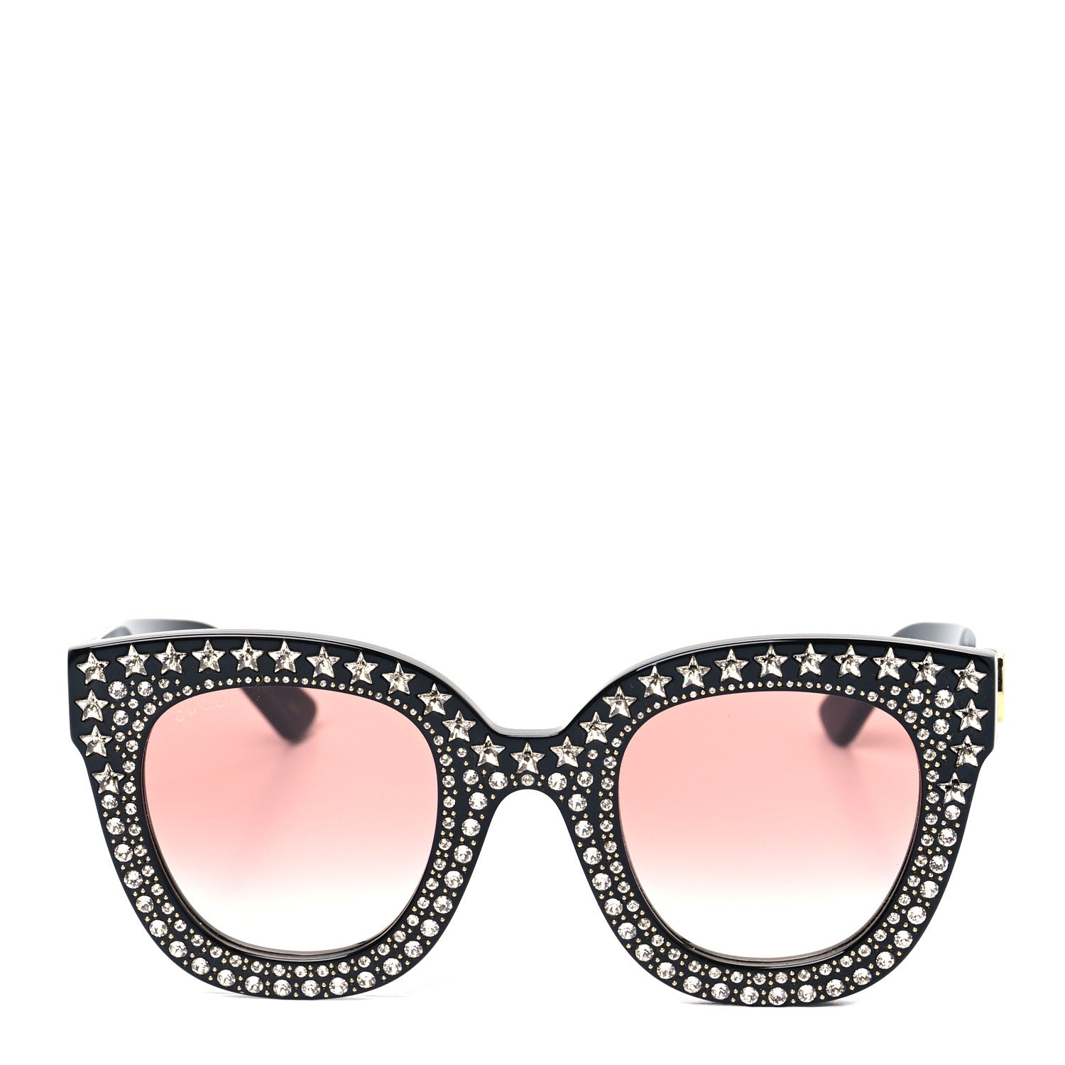 Gucci Acetate Stars Cat Eye Sunglasses GG0116S Black 2 of 8