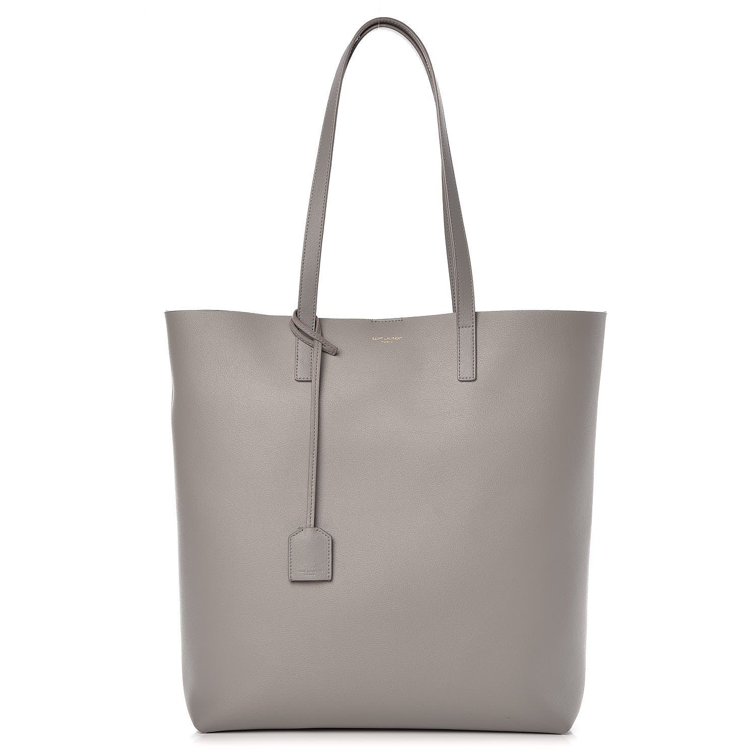Saint Laurent Calfskin Medium Shopping Tote Oyster Grey 1 of 9