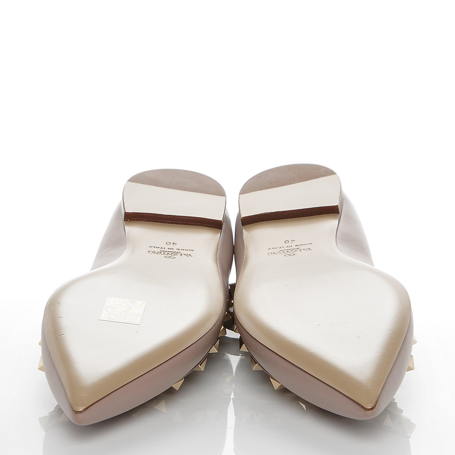 Valentino Garavani Nappa Rockstud Cage Ballerina Flats 40 Poudre 5 of 7