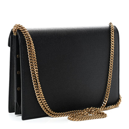 Saint Laurent Grain De Poudre Monogram Cassandra Clasp Bag Black Rouge Legion 3 of 10